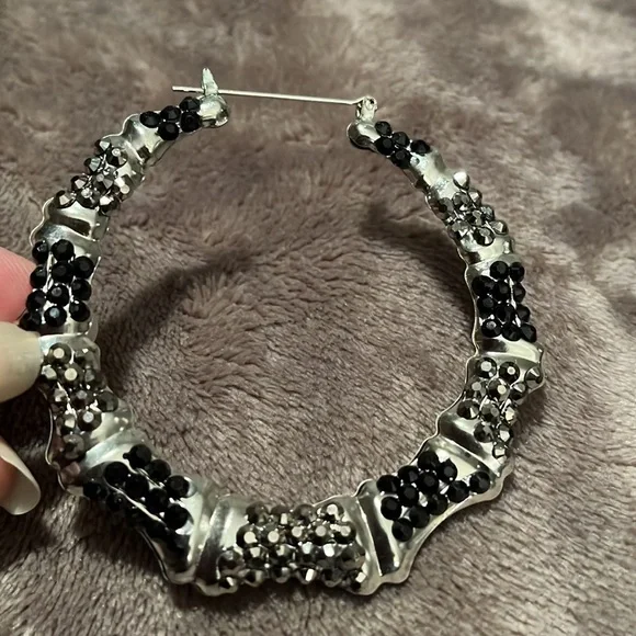 Silver Hoops - Picture 2 of 4